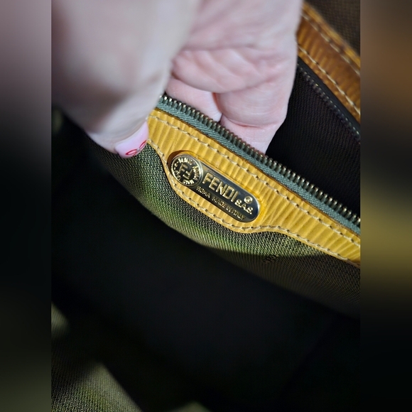 Fendi Brown and Tan Tote with Gold Hardware - Picture 4 of 6